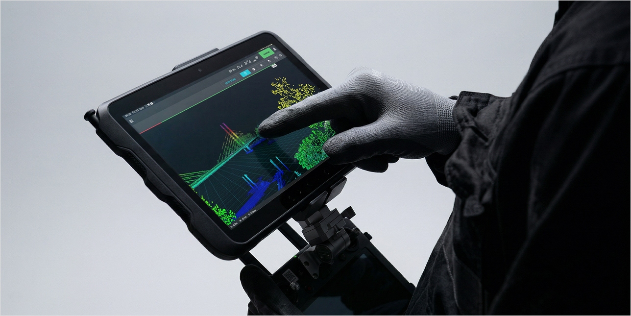 Artec Jet SLAM LiDAR scanner deployed in an industrial facility