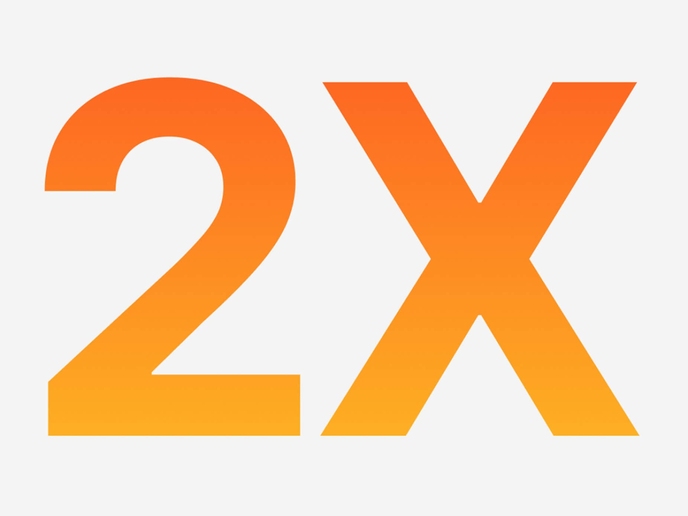 Now running with more than twice the power.